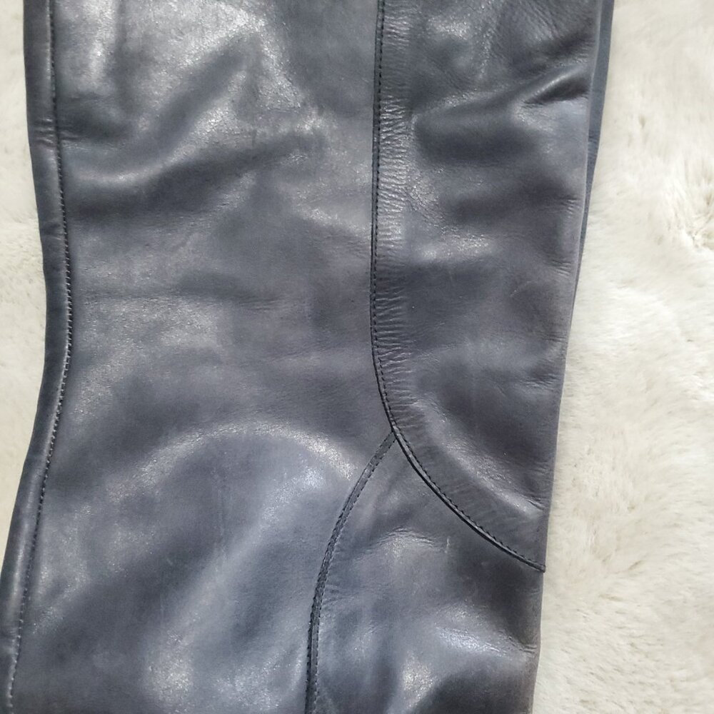 Bronx Leather Knee High Black Riding Boots Size 38 (7) - Picture 12 of 12